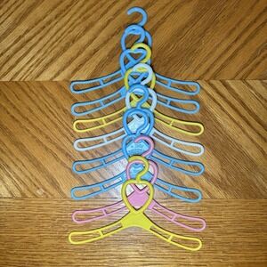 Vintage 1970's Totsy Hong Kong Plastic Miniature Doll Clothes Hangers Lot 8